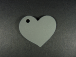 Etiquettes à dragées forme coeur - gris