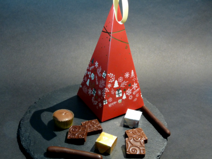 Noël - Assortiment de Chocolats Pralinés Bonnat Pyramide